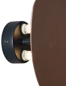 Дизайнерска стенна лампа бронзова органична 20 см 2 светлини - Pulley