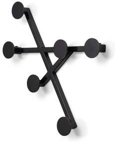 Черна метална стенна закачалка Bottoni - Spinder Design