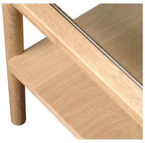 Стъклена масичка за кафе в естествен цвят 41x60 cm Elba - Unique Furniture