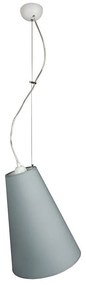 Пендел ПИЗА, бял, абажур Котън Светлосив, 1xE27