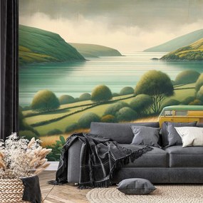 Тапет – Ретро ван в живописен пейзаж