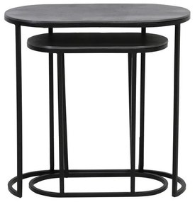 Метални странични масички в комплект от 2 бр. 26x53 cm Bocov – Light &amp; Living