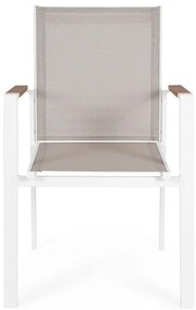 Бели градински столове в комплект от 4 бр. метални Heta – Bizzotto