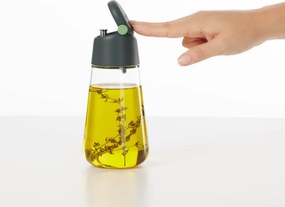 Бутилка за олио/зехтин Lekue 1010190, 8x17.4 см, 400 мл, +4/+80°C, Плавно изливане, Стъкло, Зелен