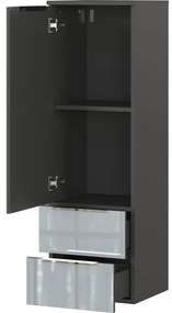 Сив висок висящ шкаф за баня 36x111 cm Vasio - Germania