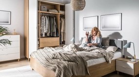 Гардероб Simple 4-врата-Natural - Black