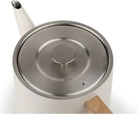 Чайник от неръждаема стомана с цедка в цвят слонова кост 1,1 l Duet Narvik – Bredemeijer
