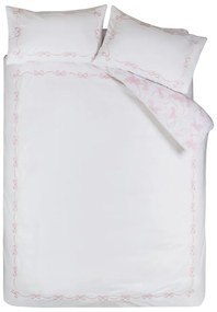 Бяло двойно спално бельо 200x200 cm Bow Embroidery – Catherine Lansfield