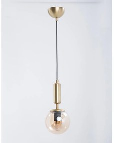 Висяща лампа със стъклен абажур в жълто-златисто ø 15 cm Hector - Squid Lighting