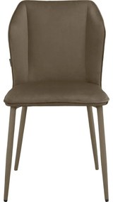 Кафяви кадифени трапезни столове в комплект от 2 бр. Wilma – Støraa