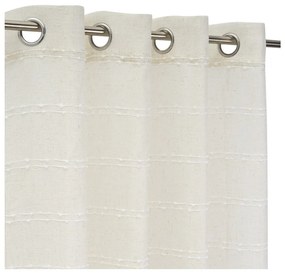 Бяло-бежово перде със смес от лен 140x260 cm Nodes – Casa Selección