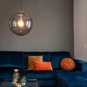 Модерен висящ месинг с димно стъкло 50 см - Ball