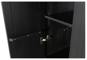 Черен гардероб от масивен бор 60x210x42 cm Gravure – WOOOD