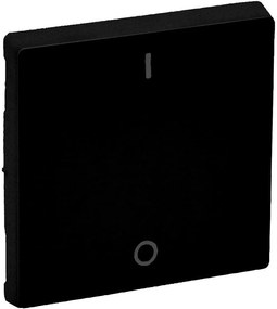 Legrand Лицев панел за двуполюсен ключ 1/0 цвят Черен Valena Life  - 756122