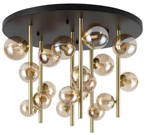 Ideal Lux - LED Полилей PERLAGE 18xG9/3W/230V Ø 70 см златист/опушен