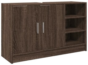 848128 vidaXL Долен шкаф за мивка, кафяв дъб, 90x29x55 см, инженерно дърво