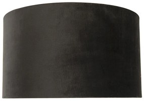 Кадифен абажур черен 35/35/20 със златен интериор