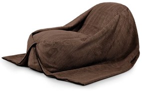 Тъмнокафяв детски пуф от рипсено кадифе Cocoon 120 – SLOWDOWN