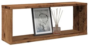 856586 vidaXL Wall Cube Shelves 2 бр. старо дърво 60x15x23 cm