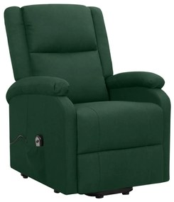 329705 vidaXL Изправящ стол, тъмнозелен, текстил