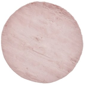 Розов килим , ⌀ 120 cm Teddy - Think Rugs