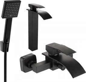 Mexen Aries R45 комплект за вана, черен - 744813R45-70