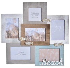 Рамка за снимки DKD Home Decor Beach Дървен Моряк (46,5 x 2 x 44,5 cm)