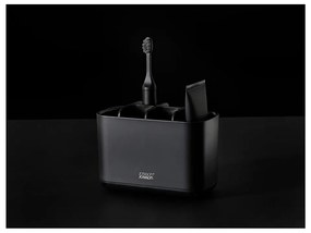 Черна пластмасова стойка за четки за зъби EasyStore – Joseph Joseph