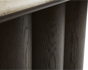Конзолна маса с мраморна плоча в тъмно естествен цвят 38x120 cm Piazze – Unique Furniture