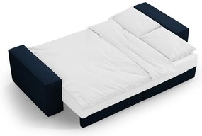 Тъмносин разтегателен диван от букле 247 cm Jodie – Micadoni Home