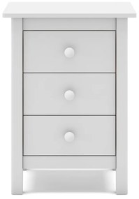 Бяло детско нощно шкафче от борова дървесина Max - Marckeric