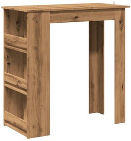 856763 vidaXL Бар маса с рафтове, дъб артизан, 102x50x103,5 см