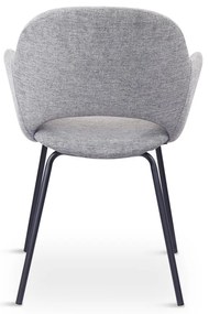 Светлосиви тапицирани трапезни столове в комплект 2 бр. Rowley – Unique Furniture