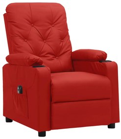 3098869 vidaXL Електрически наклоняем стол, виненочервен, изкуствена кожа