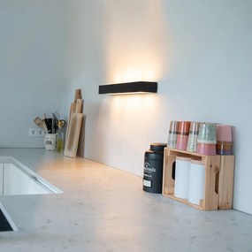 Дизайнерски удължен стенен аплик черен 60 см - Houx