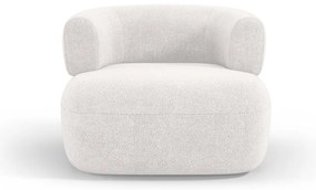 Бяло кресло от плат букле Jenny – Micadoni Home