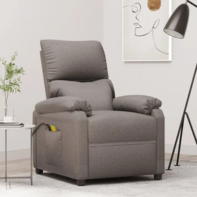 3098438 vidaXL Електрически масажен стол, таупе, текстил