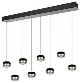 LED висящо осветително тяло в черен и сребрист цвят Orbit – Trio Select