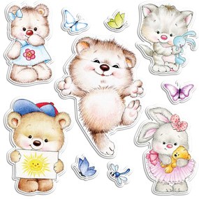 Декоративни стикери за стена Tender Animals от пяна