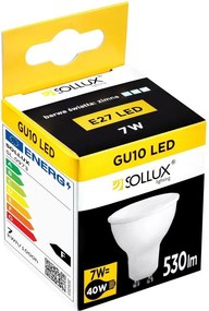 Неутрална бяла LED крушка GU10, 7 W – Sollux