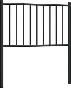 350890 vidaXL Метална резервна табла за легло, черна, 75 см