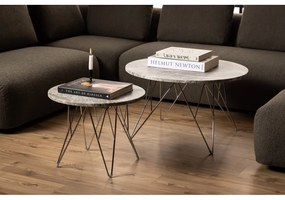 Сива мраморна кръгла масичка за кафе ø 80 cm Prunus – Actona