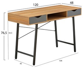 Бюро HM2128.03 цвят орех-сив