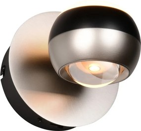 LED стенна лампа в черен и сребрист цвят Orbit – Trio Select