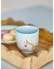 Синя/кремава глинена детска чаша 150 ml Celebrate – Bloomingville Mini