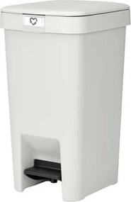 Кош за боклук с педал Brabantia StepUp 1008476, 10 л, Екологични материали, Голям отвор, Светлосив