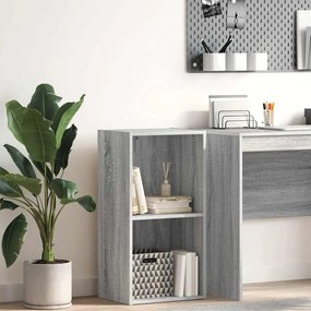 857863 vidaXL Библиотека, сив сонома, 40x30x77 см, инженерно дърво