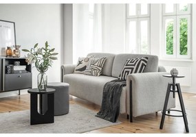 Светлосив сгъваем/с място за съхранение диван от прежда с примки от букле 244 cm Arcadova – ELTAP