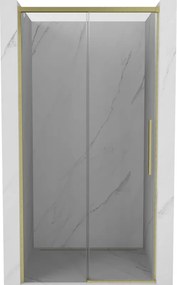 Mexen Rox плъзгащи душ врати 125 см, прозрачни, златни матови - 8C2-125-000-55-00