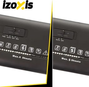 Автоматичен шредер за хартия и документи Izoxis — С кош 10L, компактен офис модел